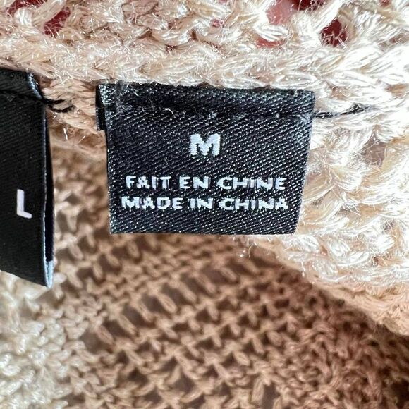 Tribal 3/4 Sleeve Tie/Snap Closure Cardigan Sweater Size M - Picture 9 of 9